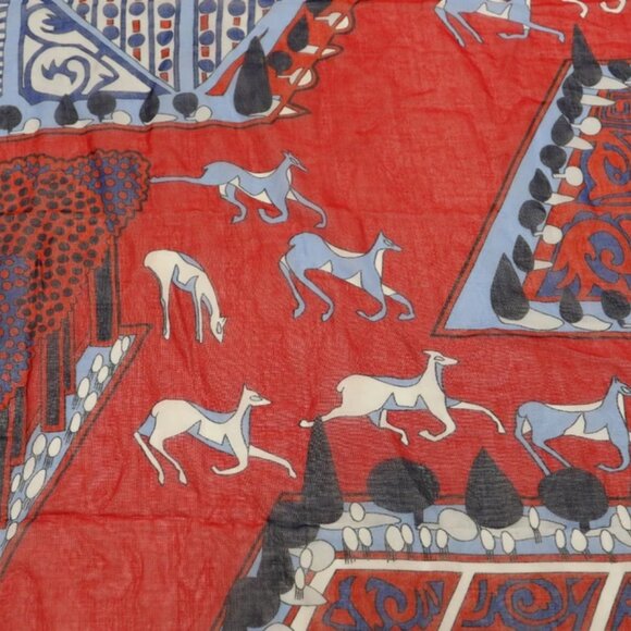 Hermes Paris Qui Roule Silk Red & Blue - Picture 3 of 10